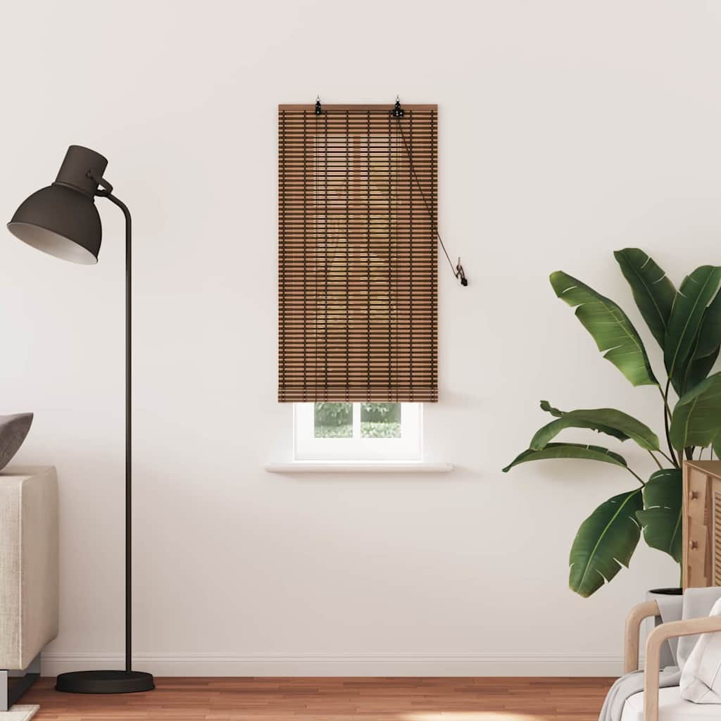 Window Blind Geometric Brown 60 x 220 cm Bamboo